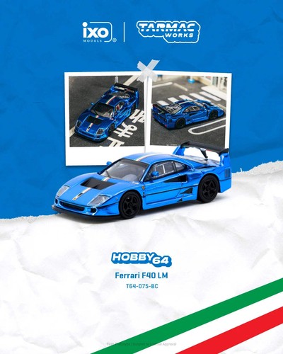 Ferrari f40 chrome - lm, blau